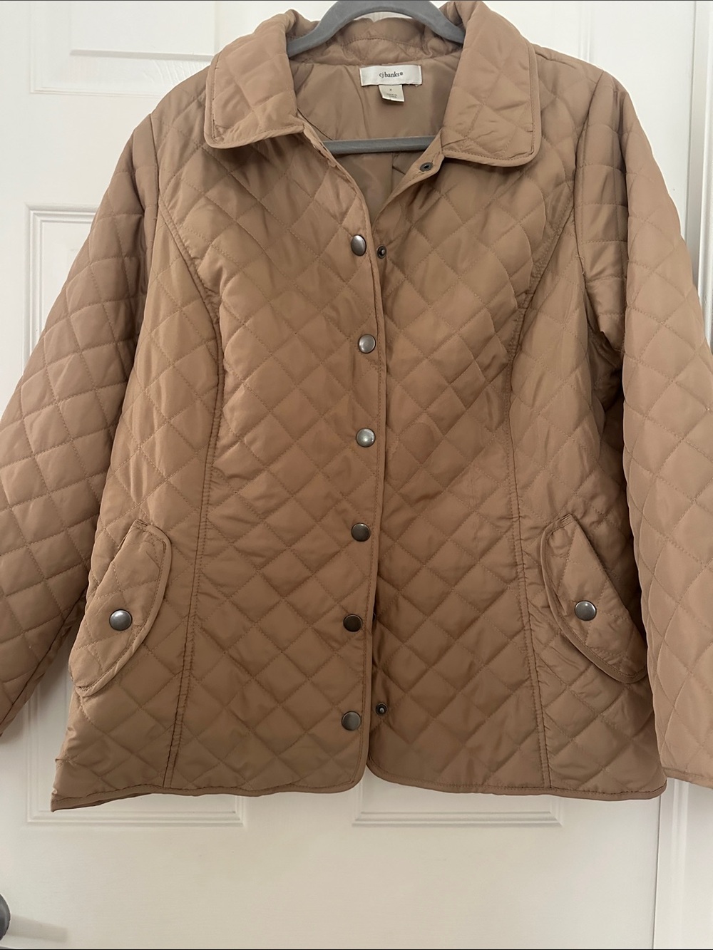 Christopher & Banks Quilted Puffer Jacket in Camel